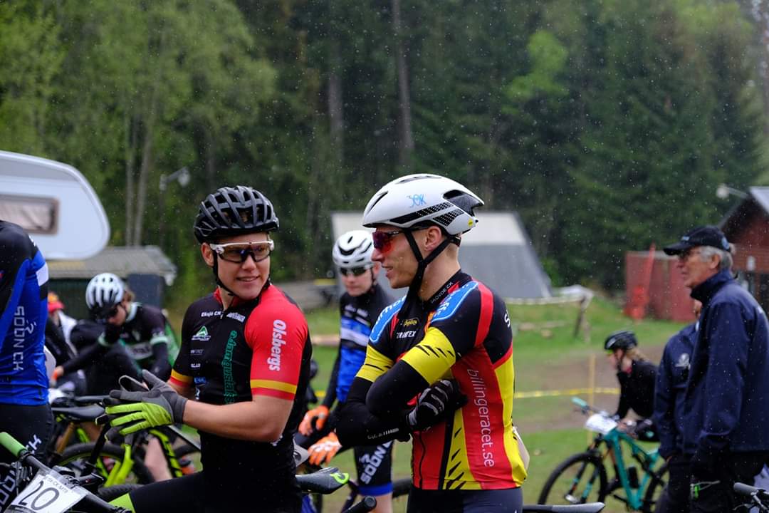 minuter innan start, gott mod, nervös och taggad tillsammans med Jesper Svensson! Foto: Mats Svensson